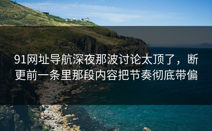 91网址导航深夜那波讨论太顶了，断更前一条里那段内容把节奏彻底带偏