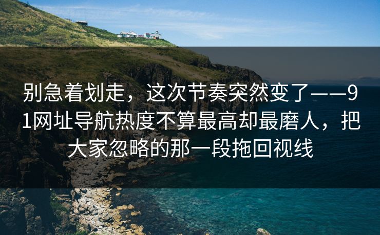 别急着划走,这次节奏突然变了——91网址导航热度不算最高却最磨人,把大家忽略的那一段拖回视线